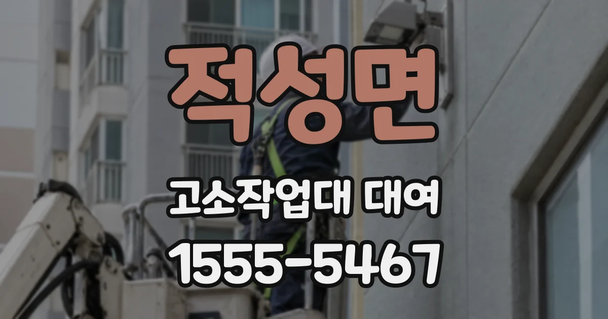 적성면 고소작업대 대여