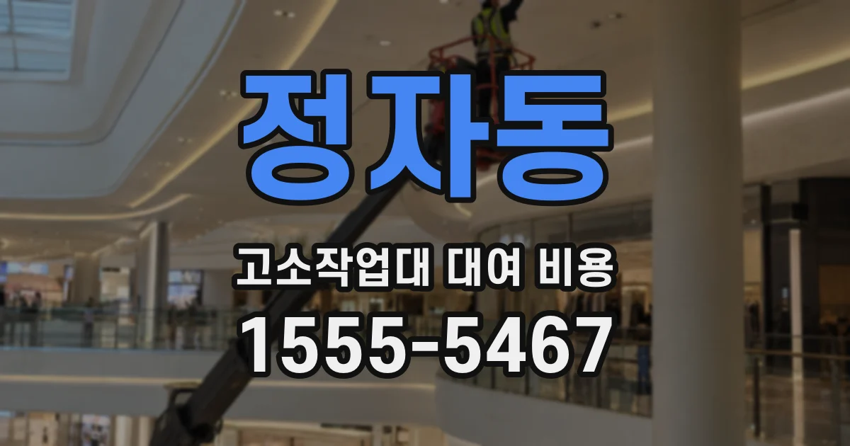 정자동 고소작업대 대여 비용