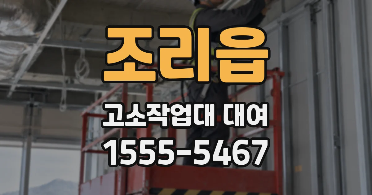 조리읍 고소작업대 대여