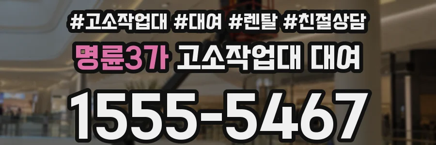 명륜3가 고소작업대 대여