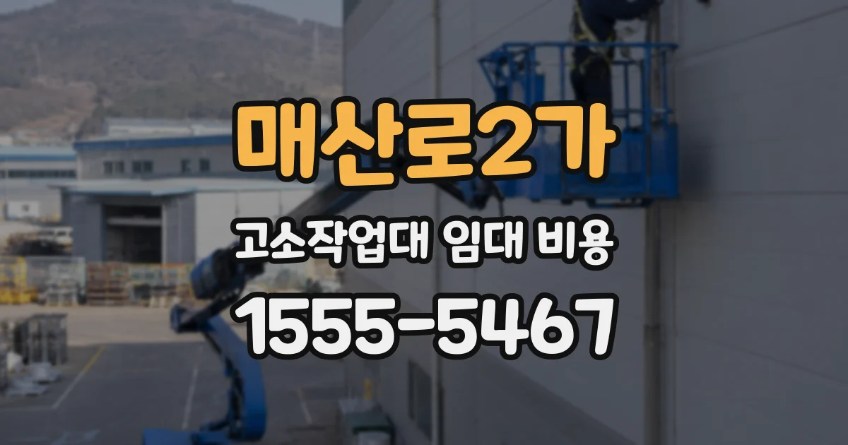 매산로2가 고소작업대 임대 비용