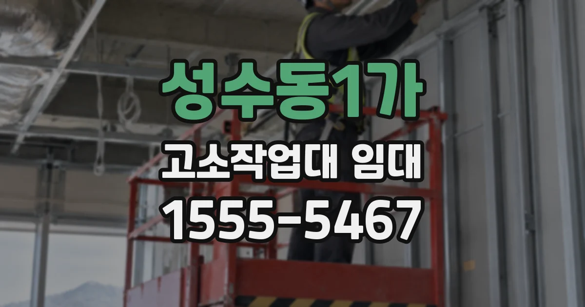 성수동1가 고소작업대 임대
