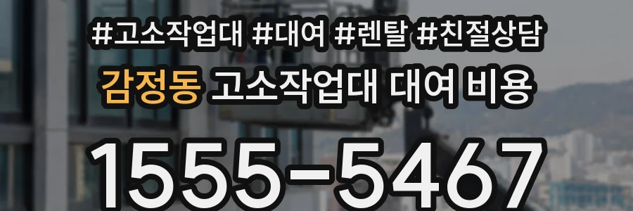 감정동 고소작업대 대여 비용