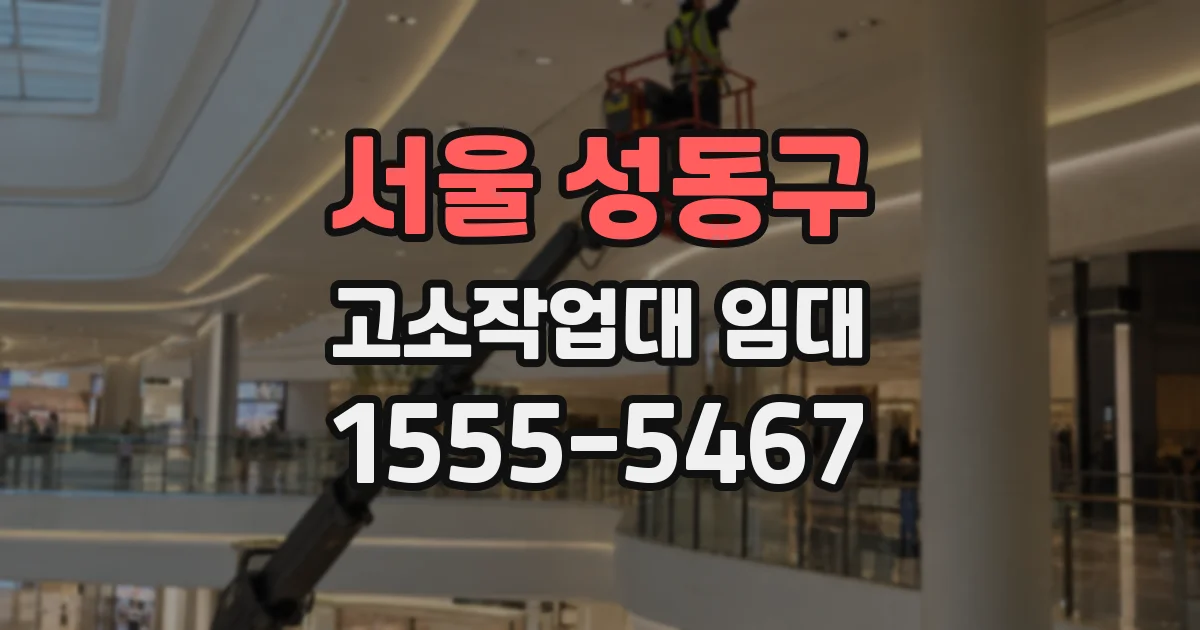 서울 성동구 고소작업대 임대