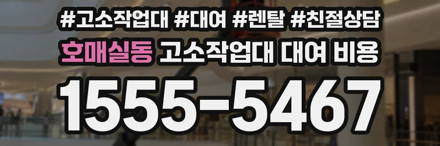 호매실동 고소작업대 대여 비용