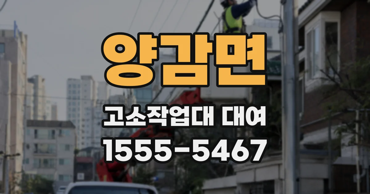 양감면 고소작업대 대여