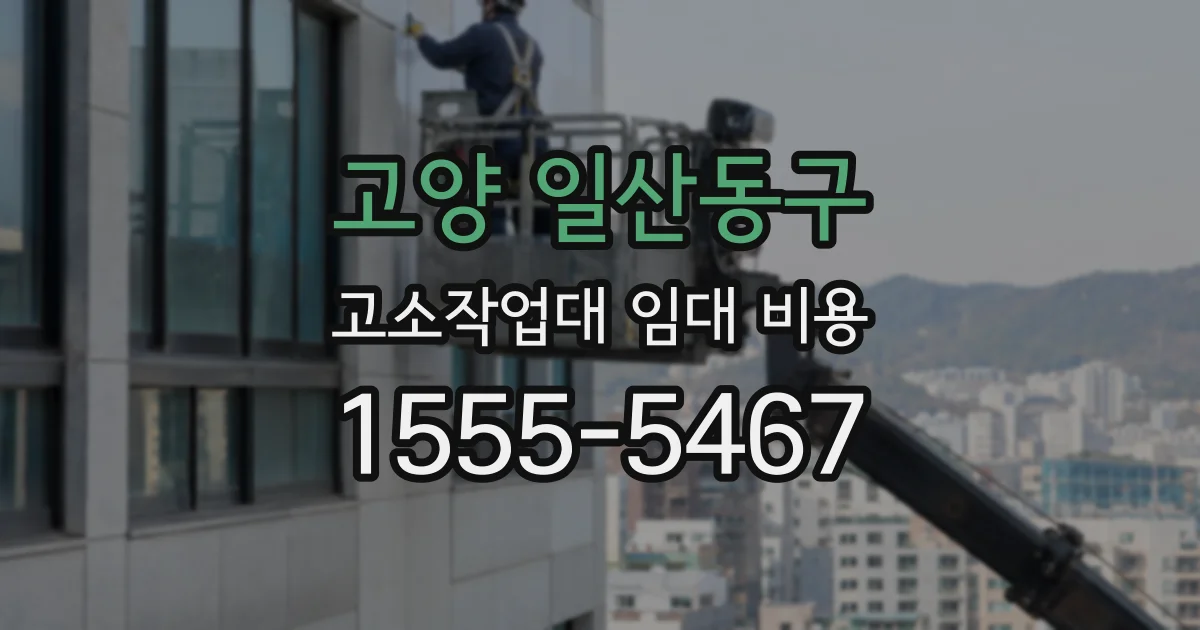 고양 일산동구 고소작업대 임대 비용