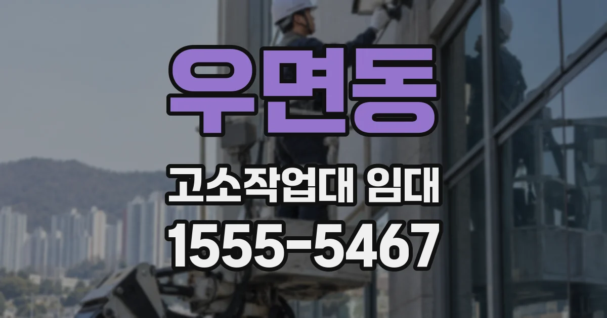 우면동 고소작업대 임대