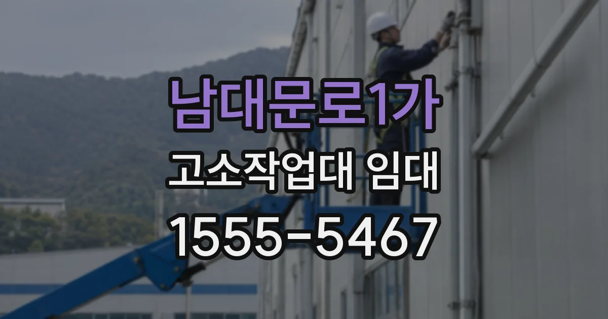 남대문로1가 고소작업대 임대