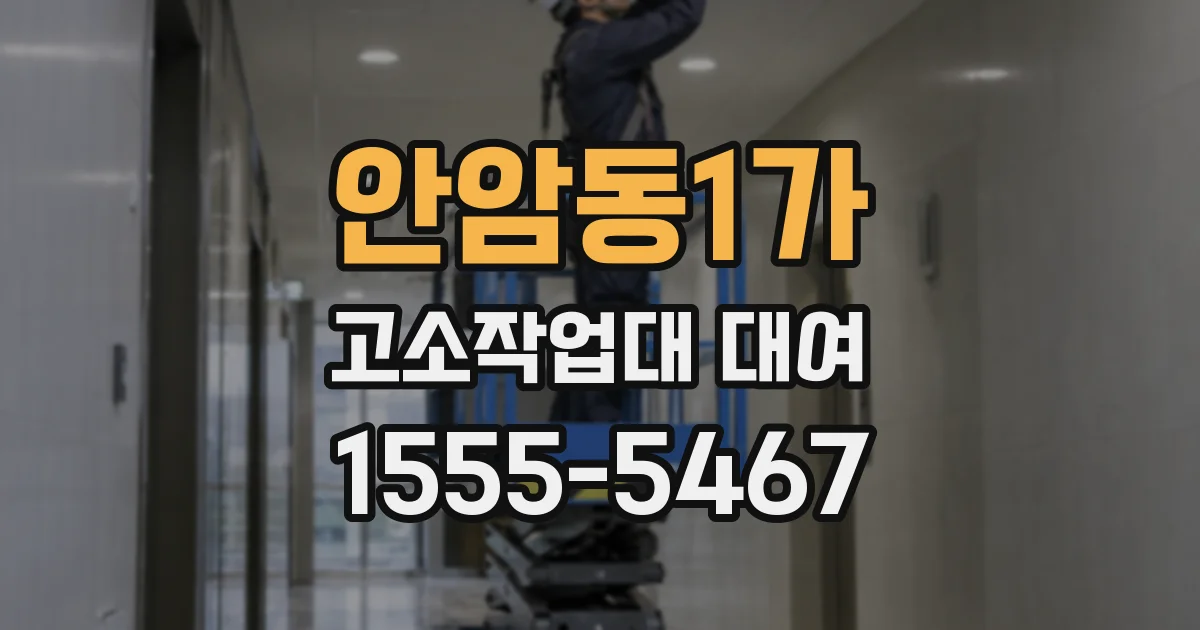 안암동1가 고소작업대 대여