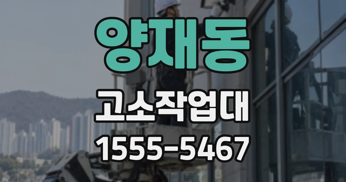양재동 고소작업대