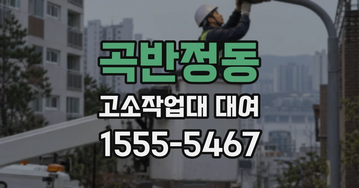 곡반정동 고소작업대 대여