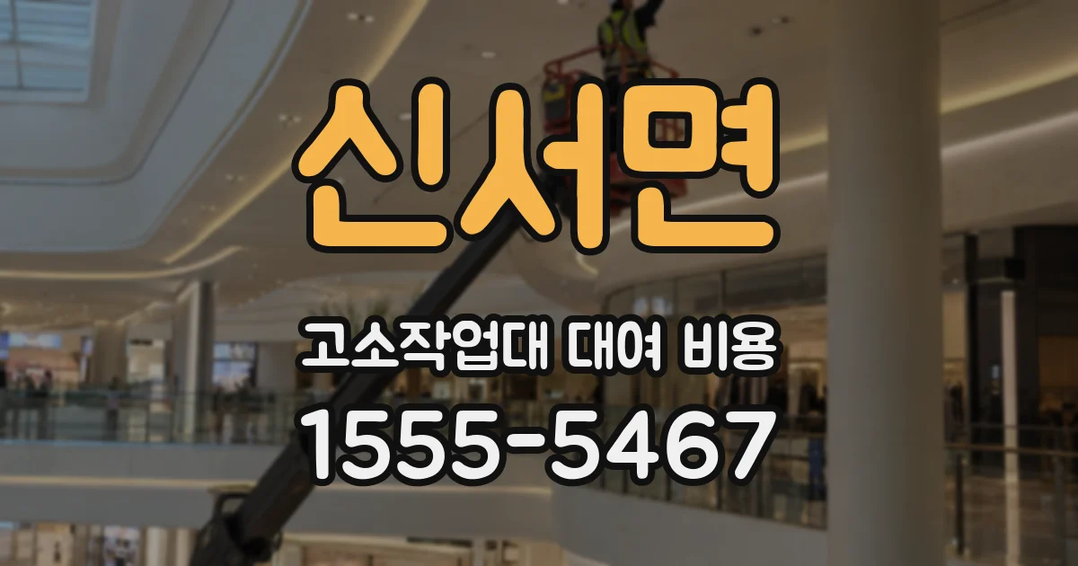 신서면 고소작업대 대여 비용