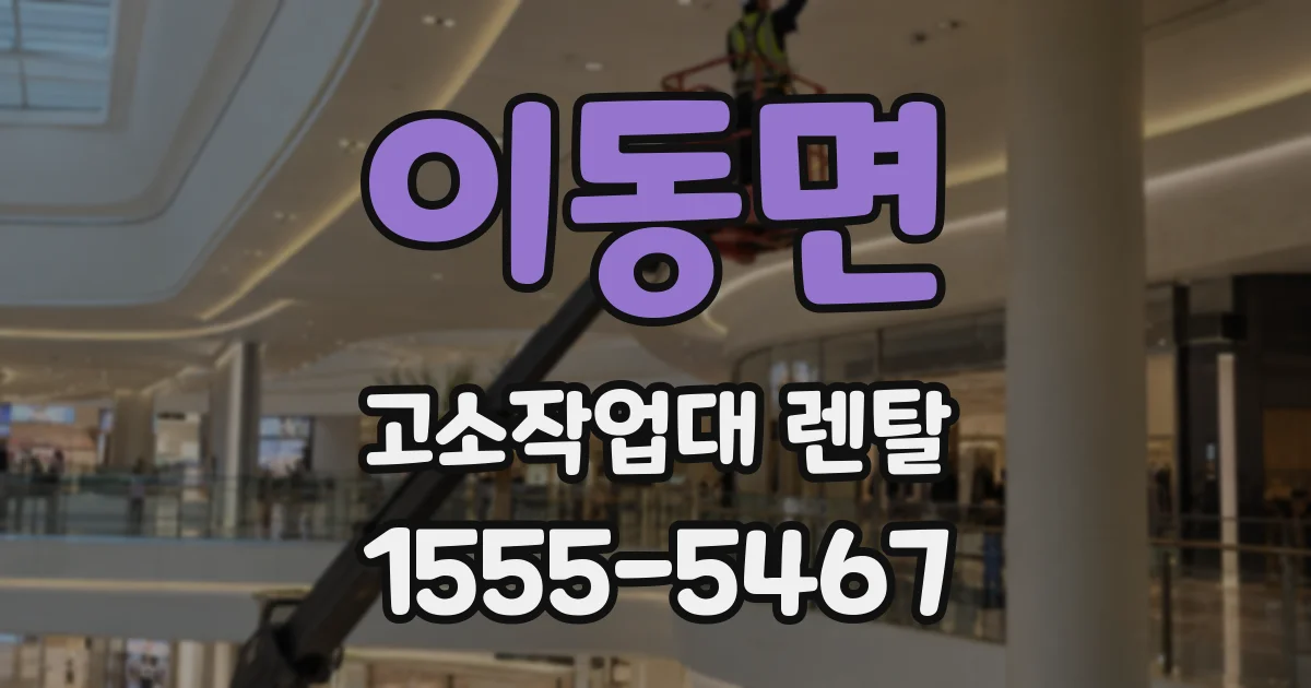 이동면 고소작업대 렌탈