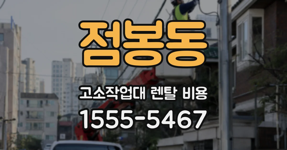 점봉동 고소작업대 렌탈 비용