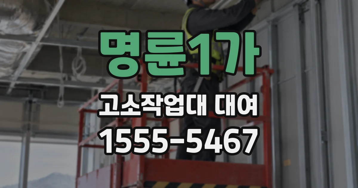 명륜1가 고소작업대 대여