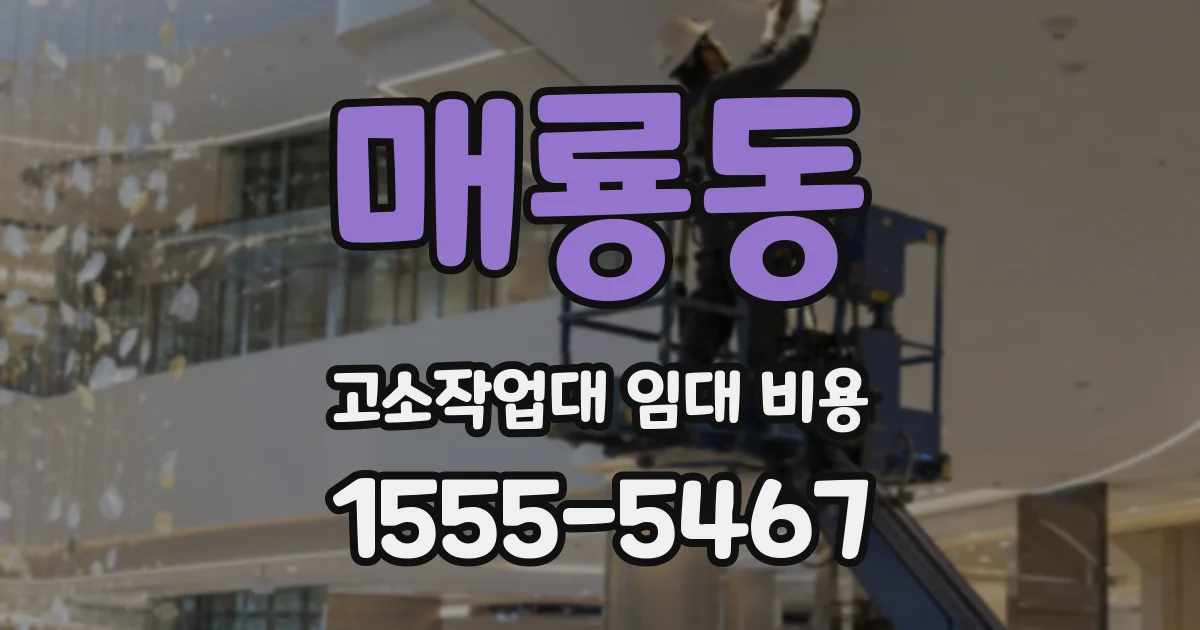 매룡동 고소작업대 임대 비용