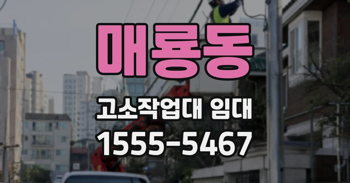매룡동 고소작업대 임대