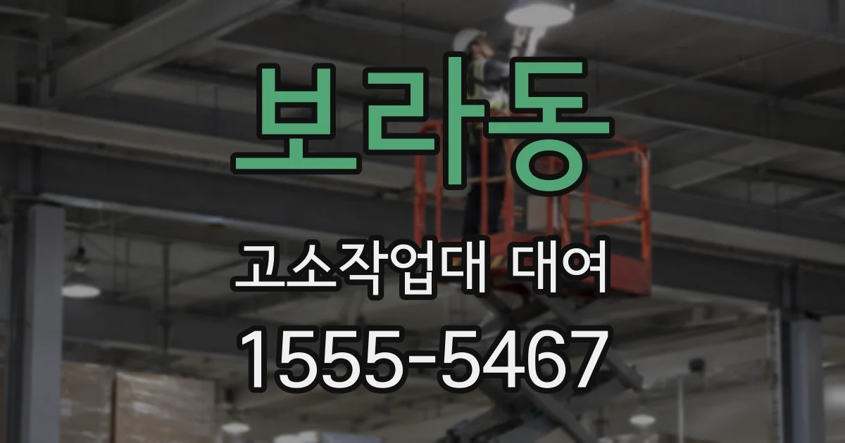 보라동 고소작업대 대여