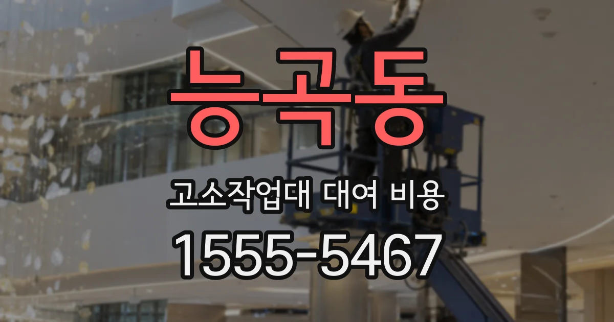 능곡동 고소작업대 대여 비용