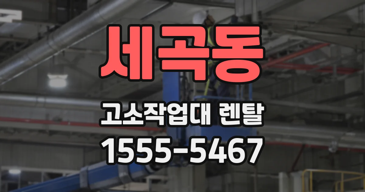 세곡동 고소작업대 렌탈