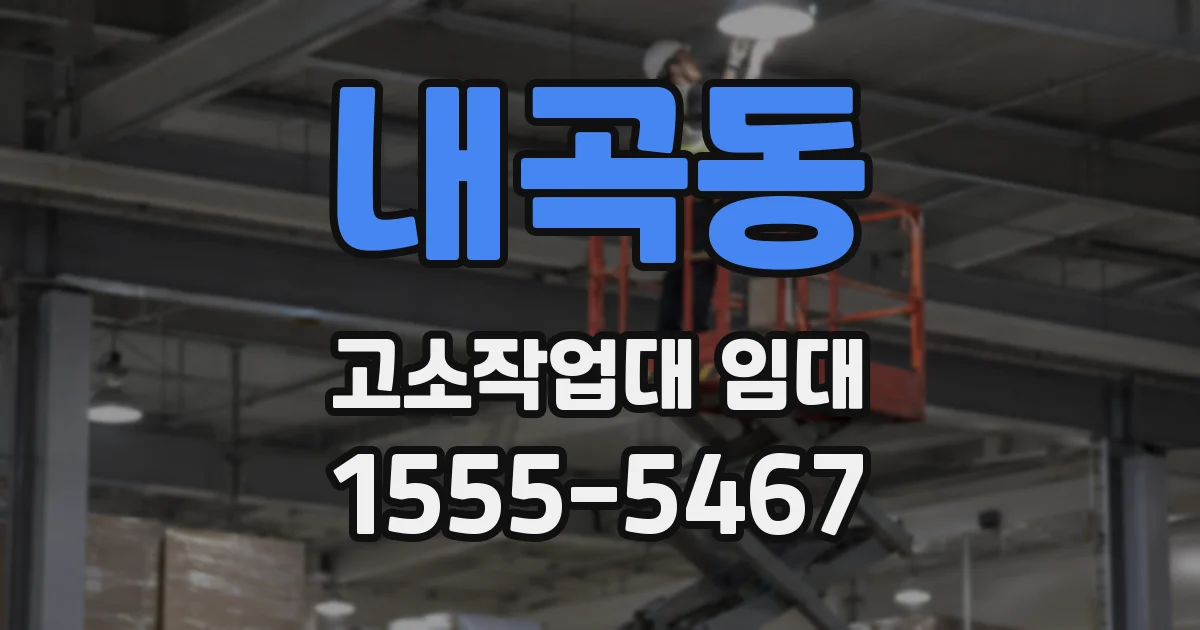 내곡동 고소작업대 임대