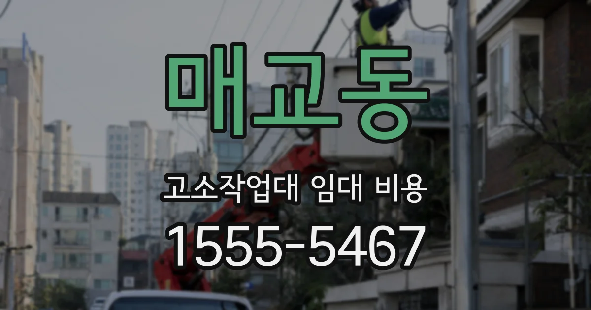 매교동 고소작업대 임대 비용