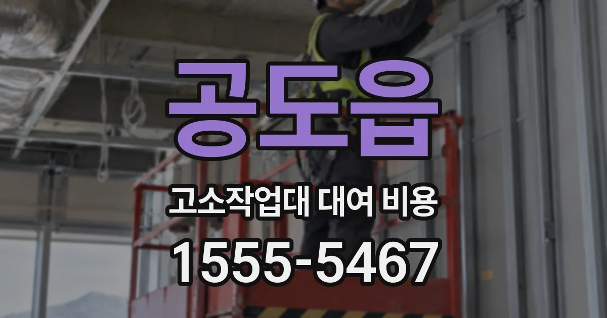 공도읍 고소작업대 대여 비용