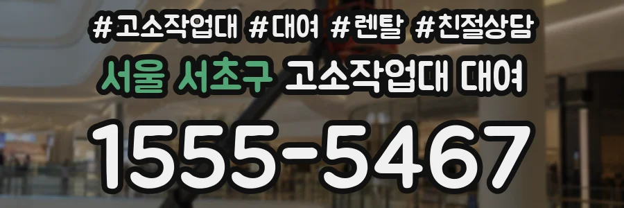 서울 서초구 고소작업대 대여