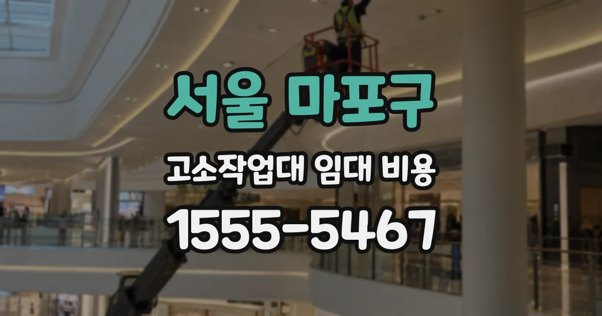 서울 마포구 고소작업대 임대 비용
