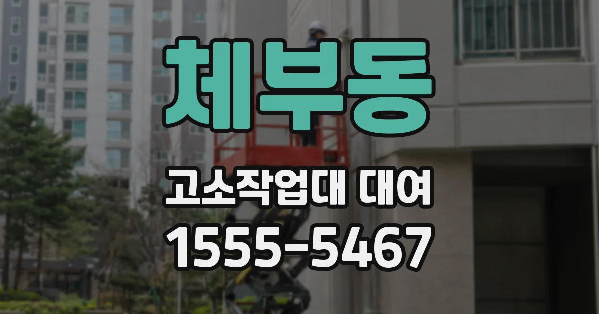 체부동 고소작업대 대여
