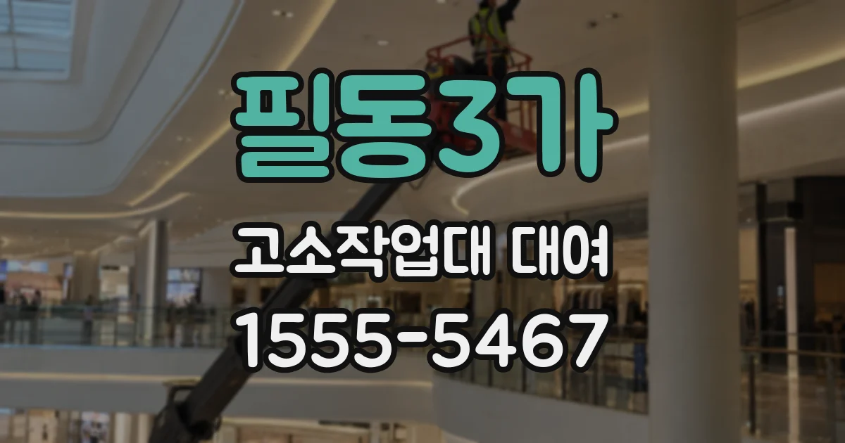 필동3가 고소작업대 대여
