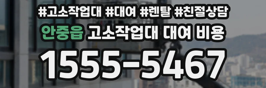 안중읍 고소작업대 대여 비용