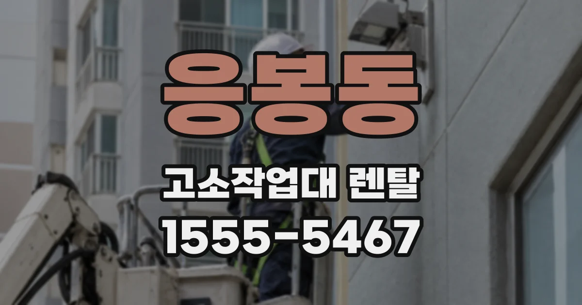 응봉동 고소작업대 렌탈