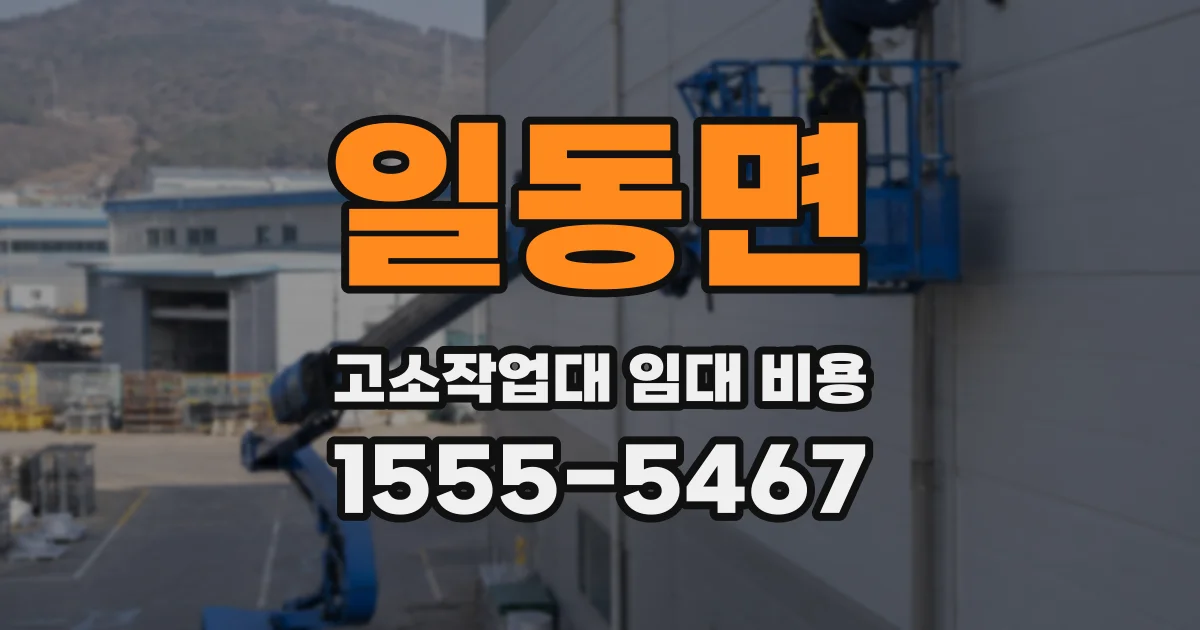 일동면 고소작업대 임대 비용