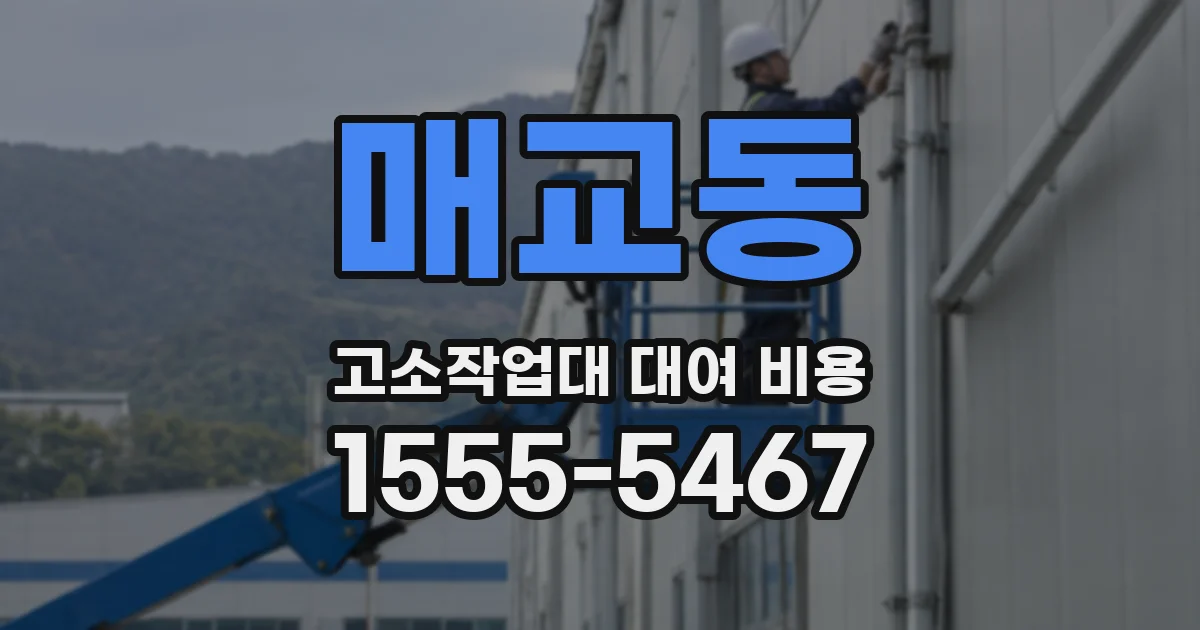 매교동 고소작업대 대여 비용