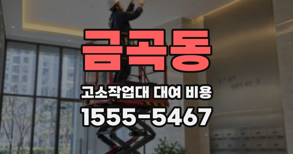 금곡동 고소작업대 대여 비용