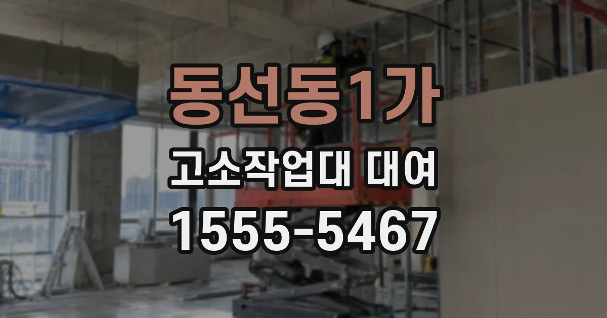 동선동1가 고소작업대 대여