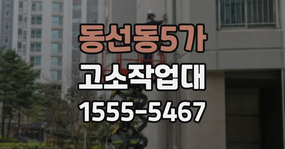 동선동5가 고소작업대