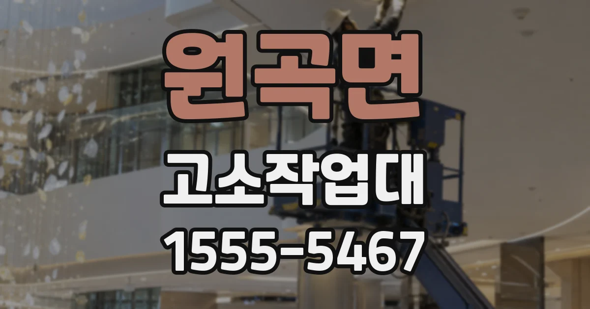 원곡면 고소작업대