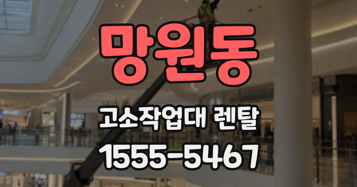 망원동 고소작업대 렌탈