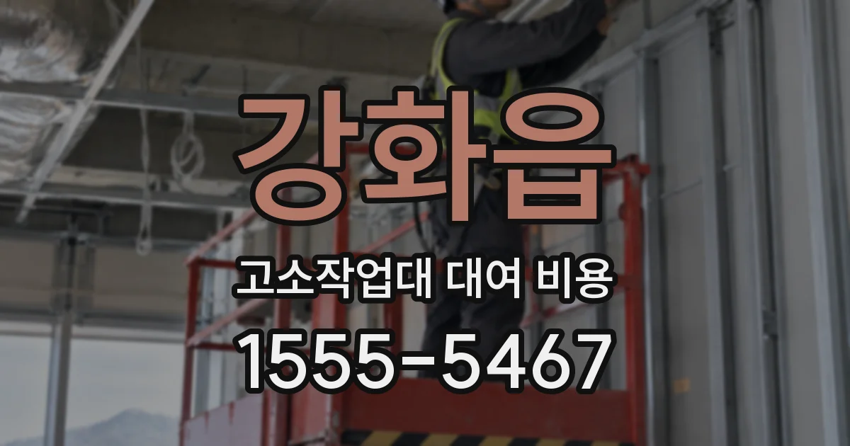 강화읍 고소작업대 대여 비용