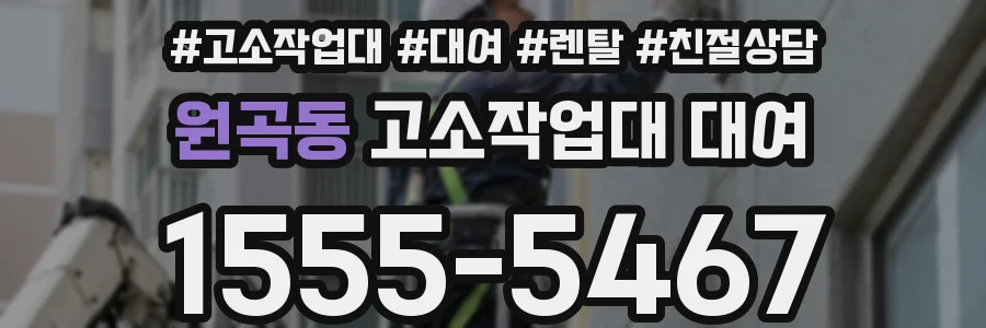 원곡동 고소작업대 대여