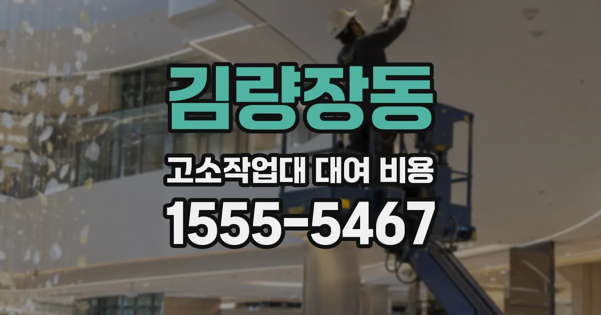 김량장동 고소작업대 대여 비용