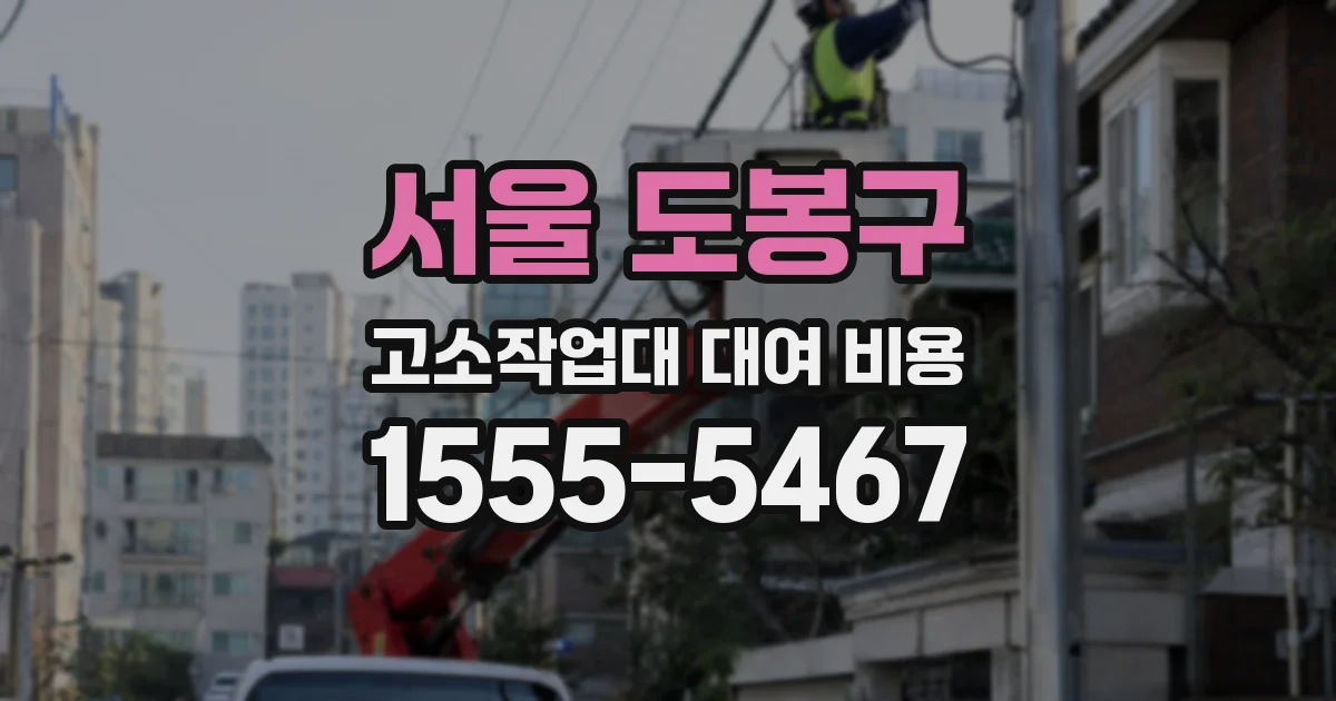 서울 도봉구 고소작업대 대여 비용