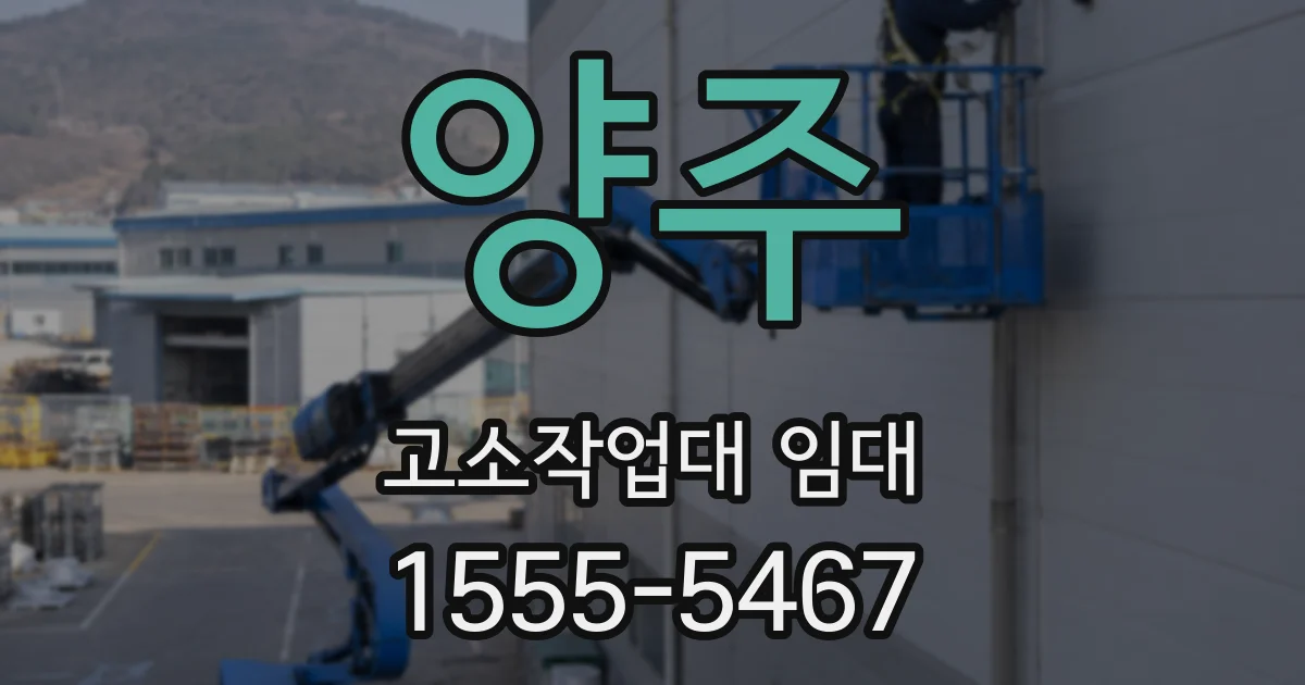 양주 고소작업대 임대