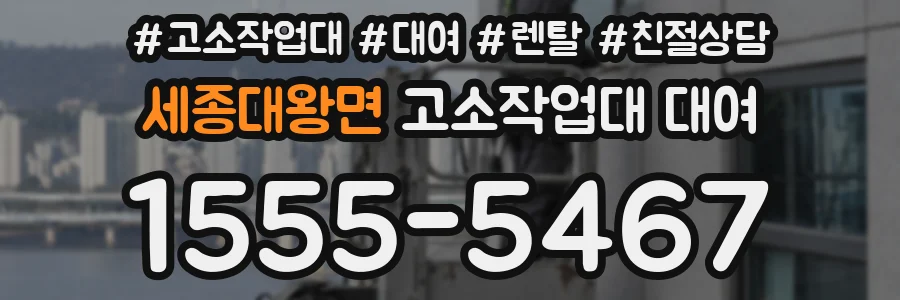 세종대왕면 고소작업대 대여