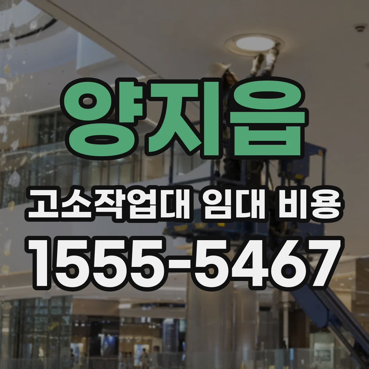 양지읍 고소작업대 임대 비용