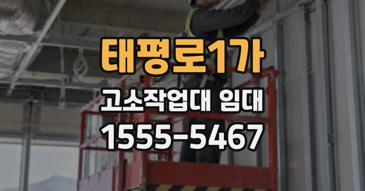 태평로1가 고소작업대 임대