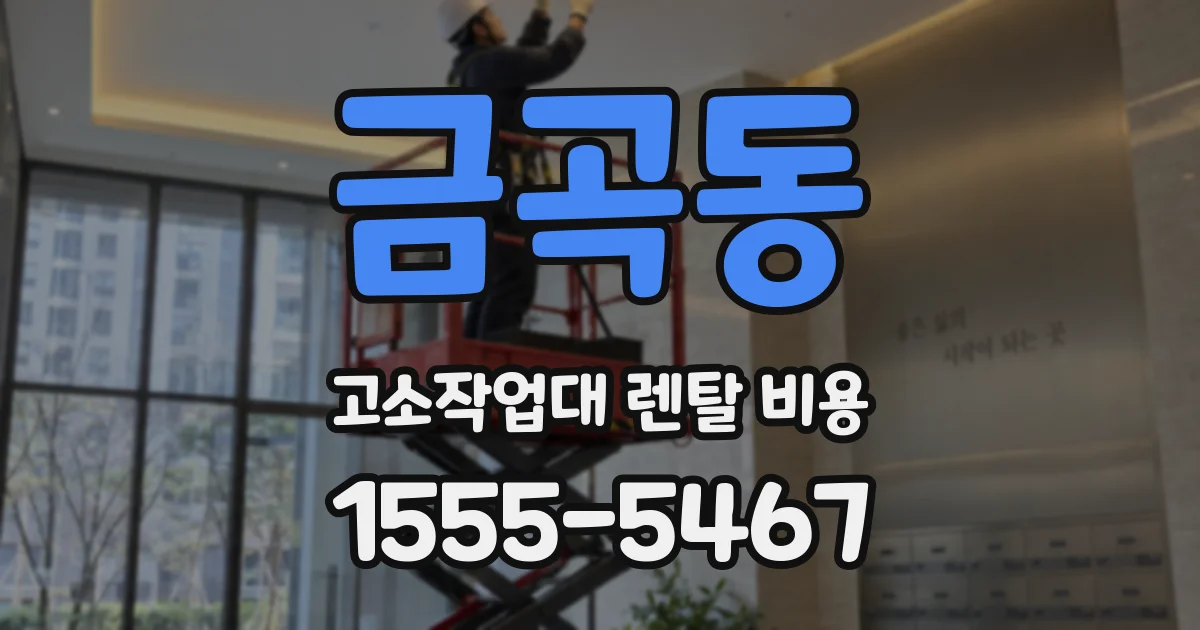금곡동 고소작업대 렌탈 비용